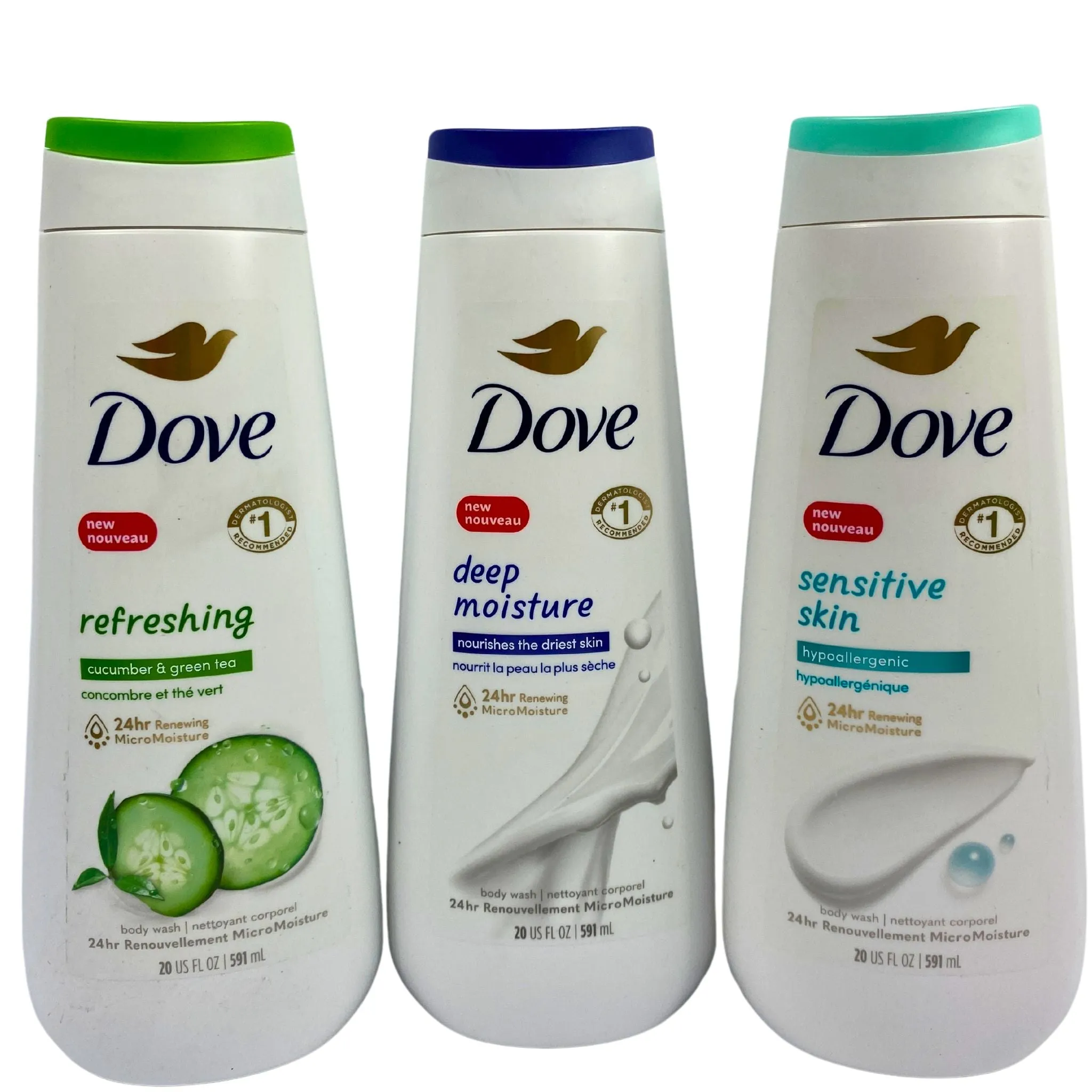 Dove 20OZ Assorted Mix Body Wash (50 Pcs Lot)