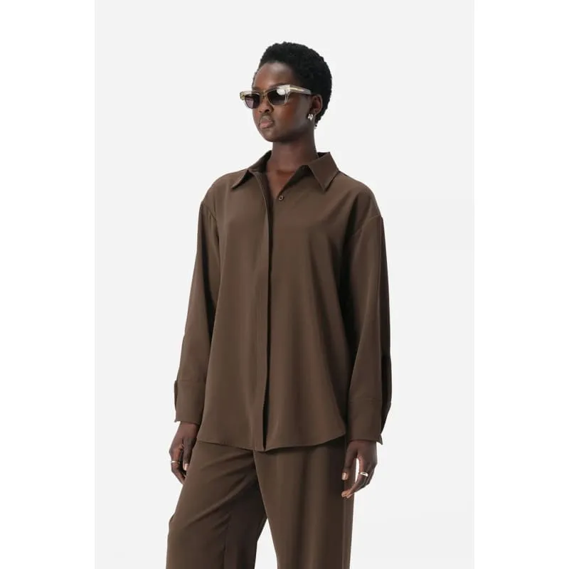 Edra Long Sleeve Shirt | Cocoa