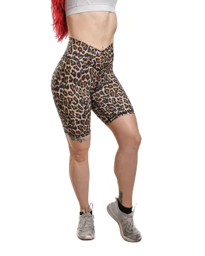 Effortless Vortex Classic Biker Shorts - Exotic Leopard