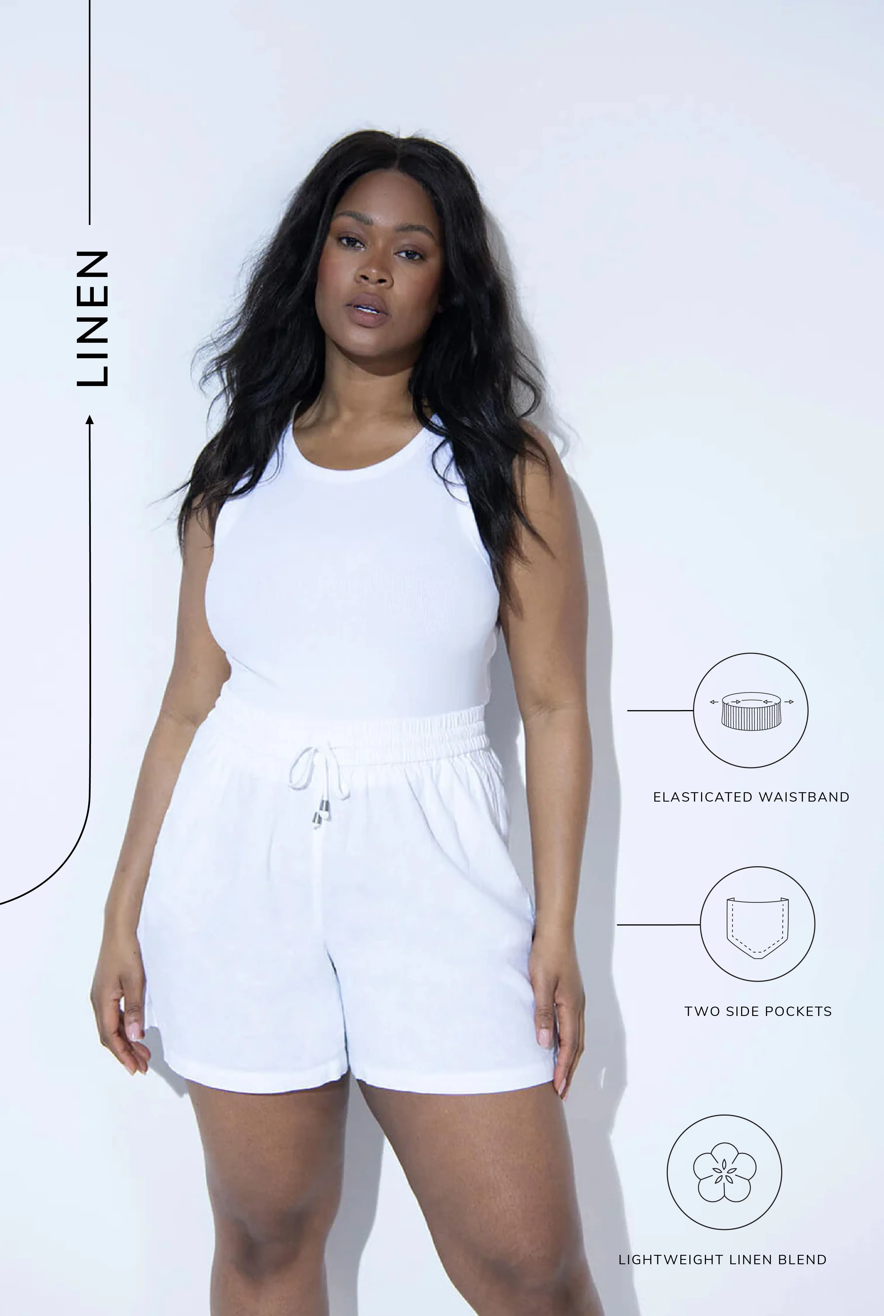 Everyday Linen Shorts - White