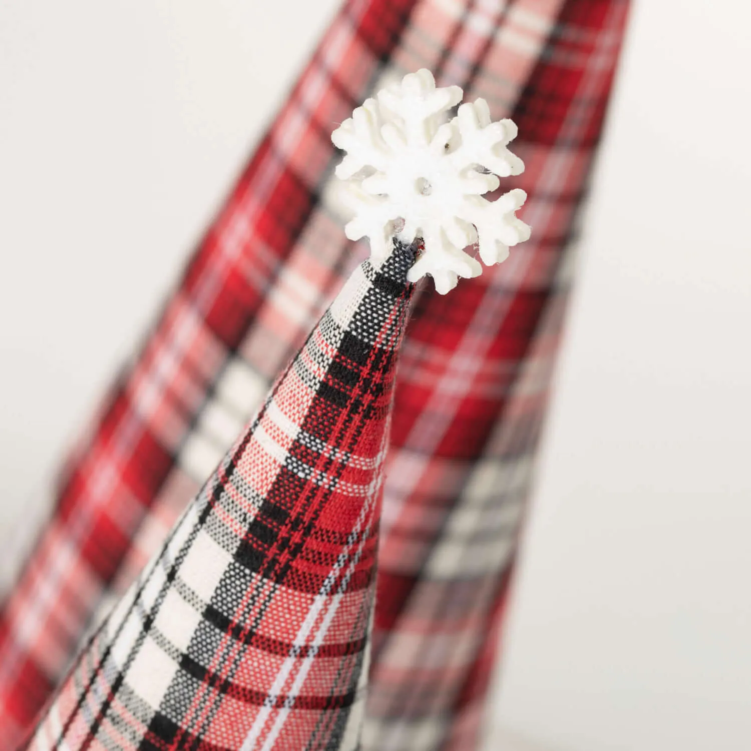 Fabric Plaid Cone Tree Set 2