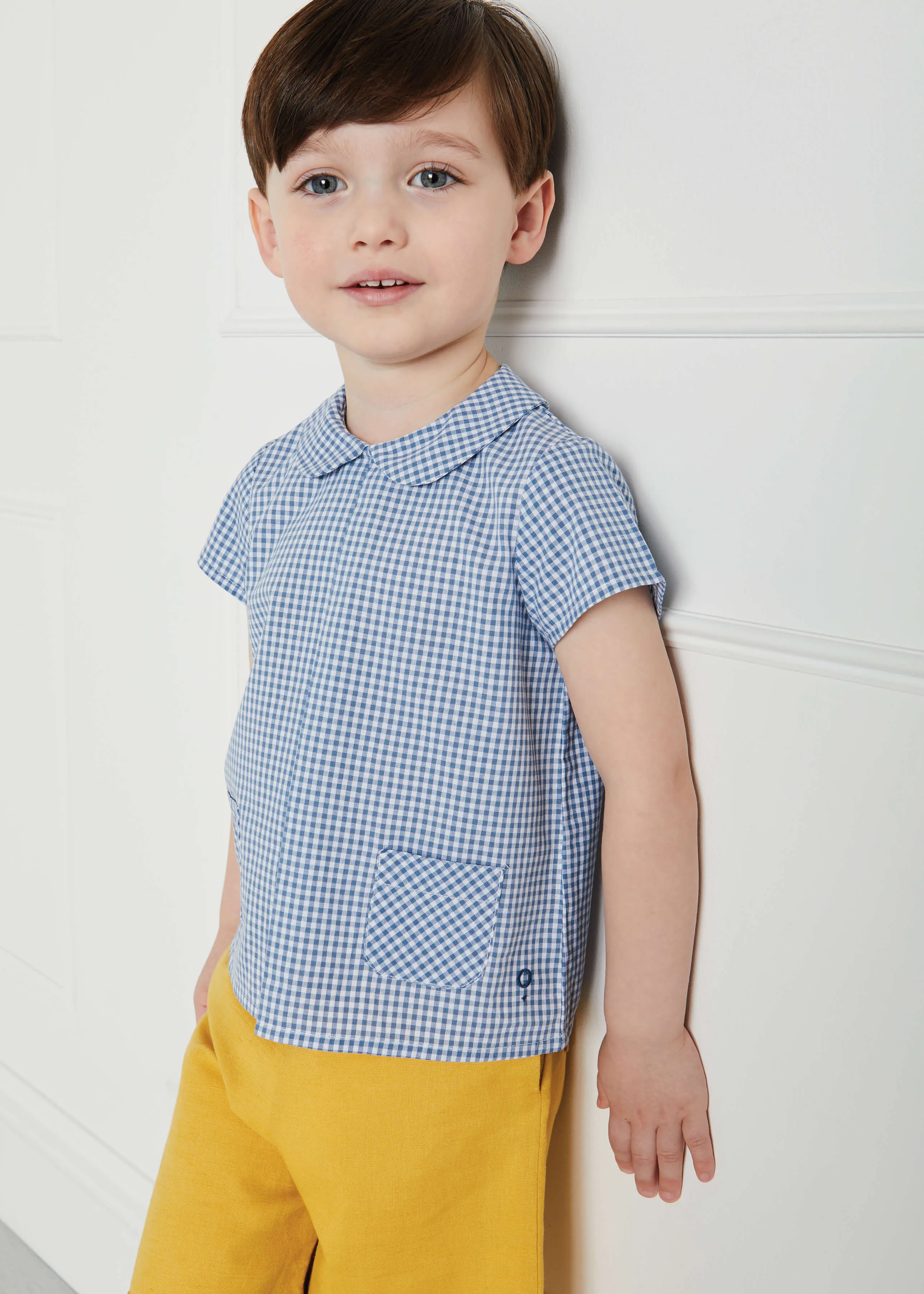 Faux Pocket Elasticated Waist Shorts in Mustard (18mths-3yrs)