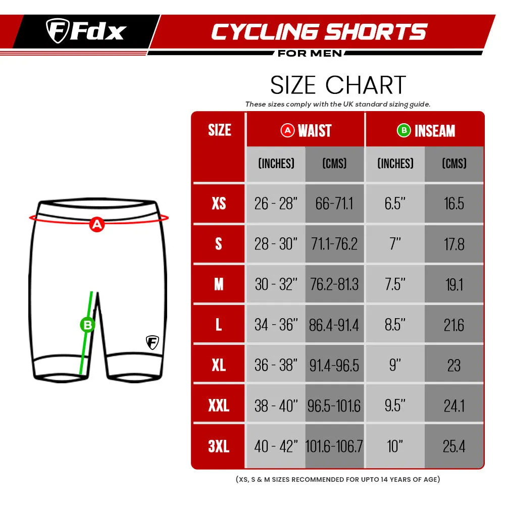 Fdx Ezflow Blue Men's & Boy's Anti-Bac Padded Summer Cycling Shorts