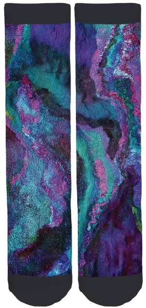 Felted Pleasure Northern Light Crew Socks