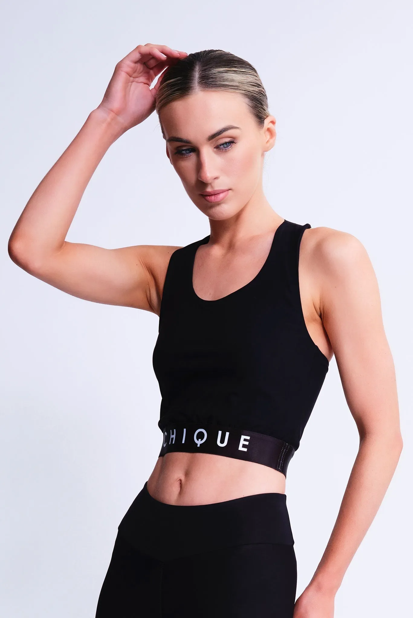 Fierce Halo Crop Top in Black