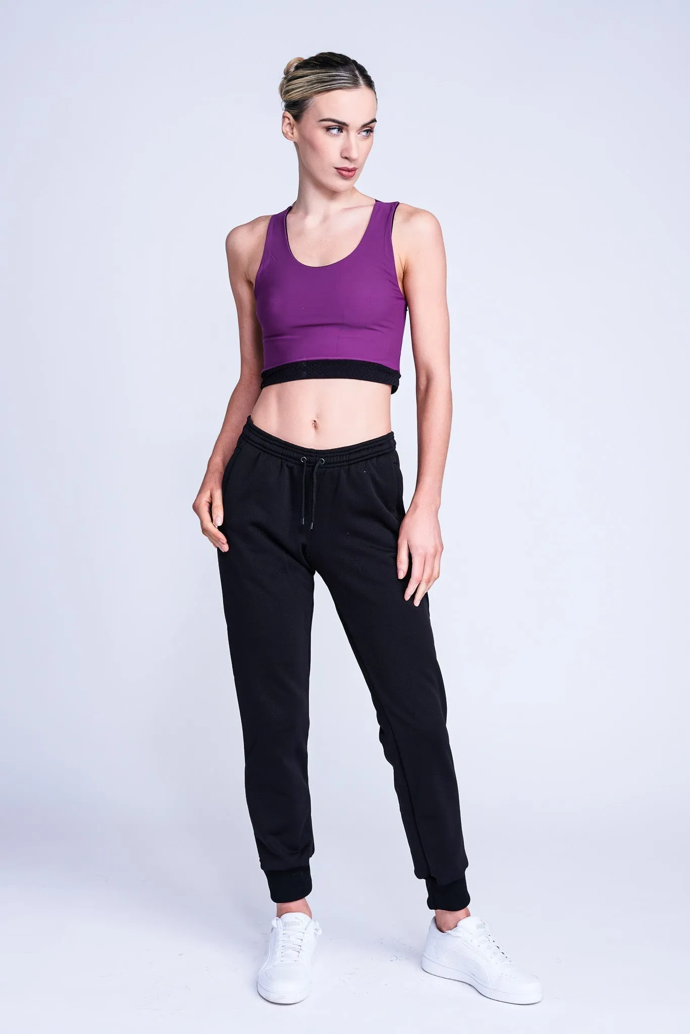 Fierce X Crop Top in Berry