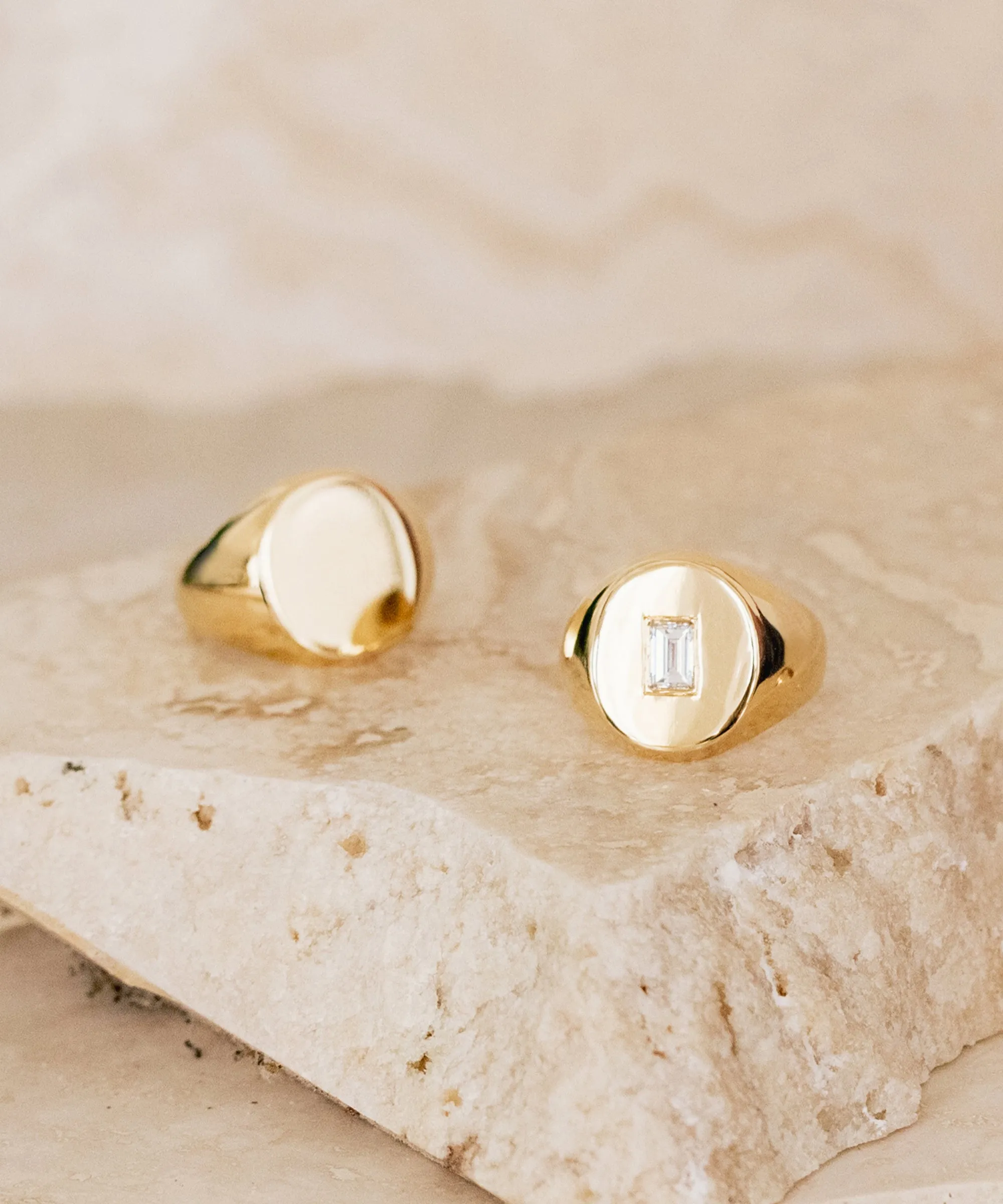 Gemma Baguette Signet Ring