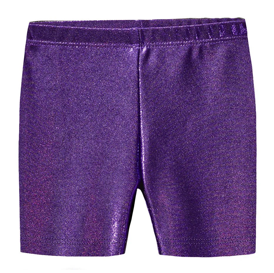 Girls Novelty Bike Shorts  | Purple Sparkly Shimmer