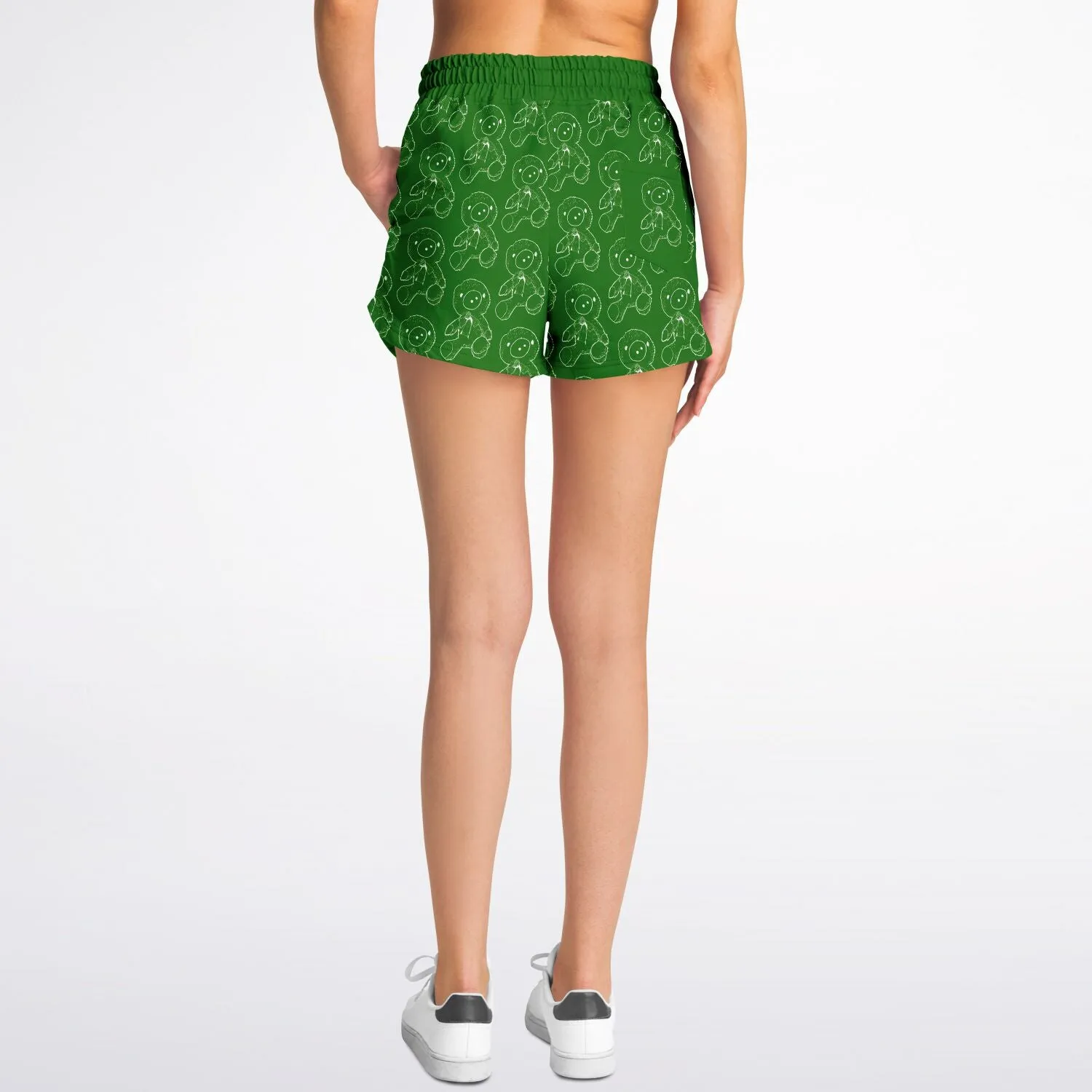 Green Teddy Loose Shorts