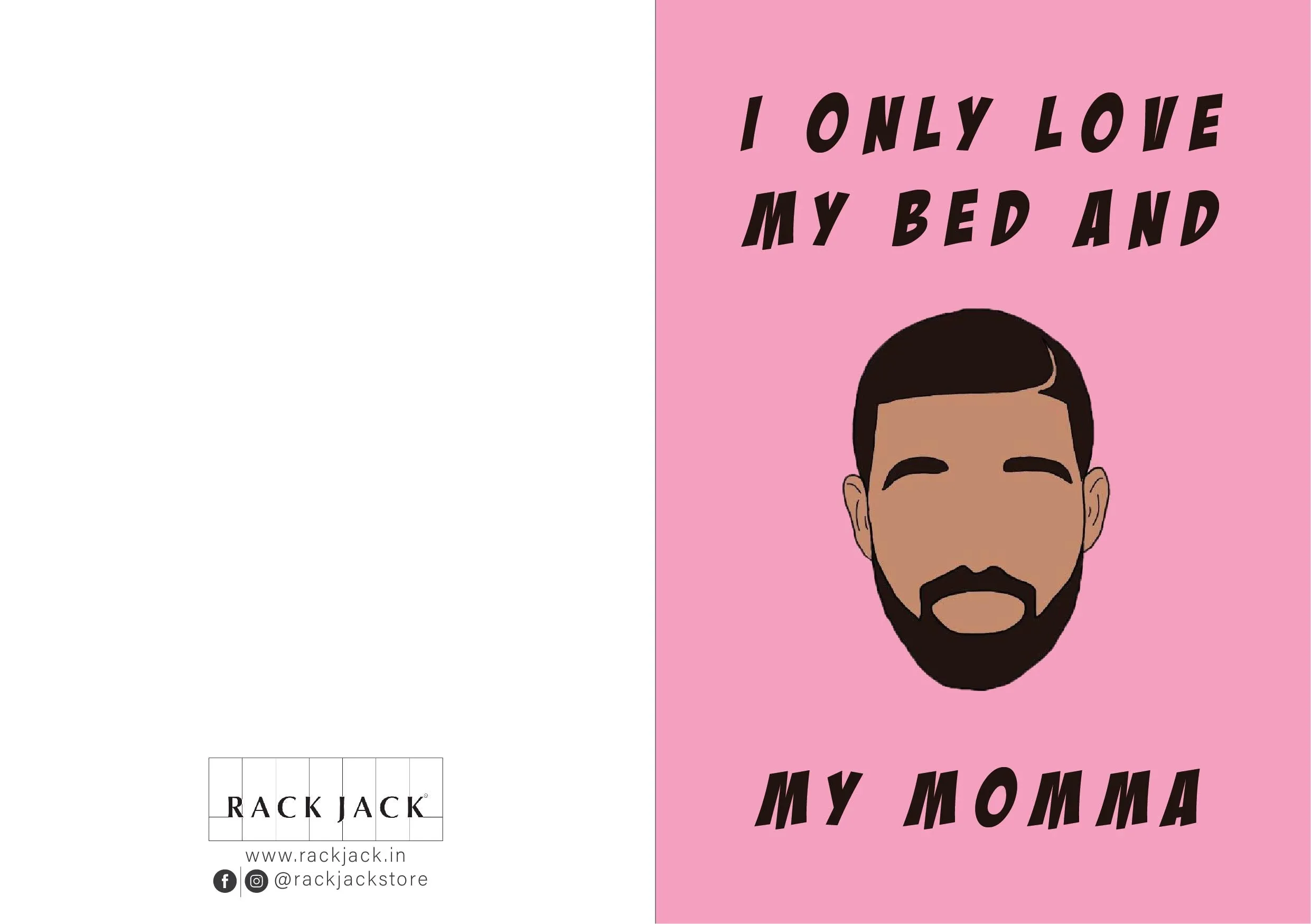 Greeting Card For Mom - I Only Love My Bed