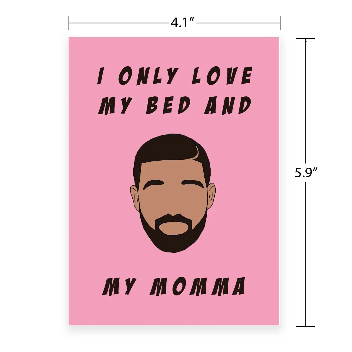 Greeting Card For Mom - I Only Love My Bed