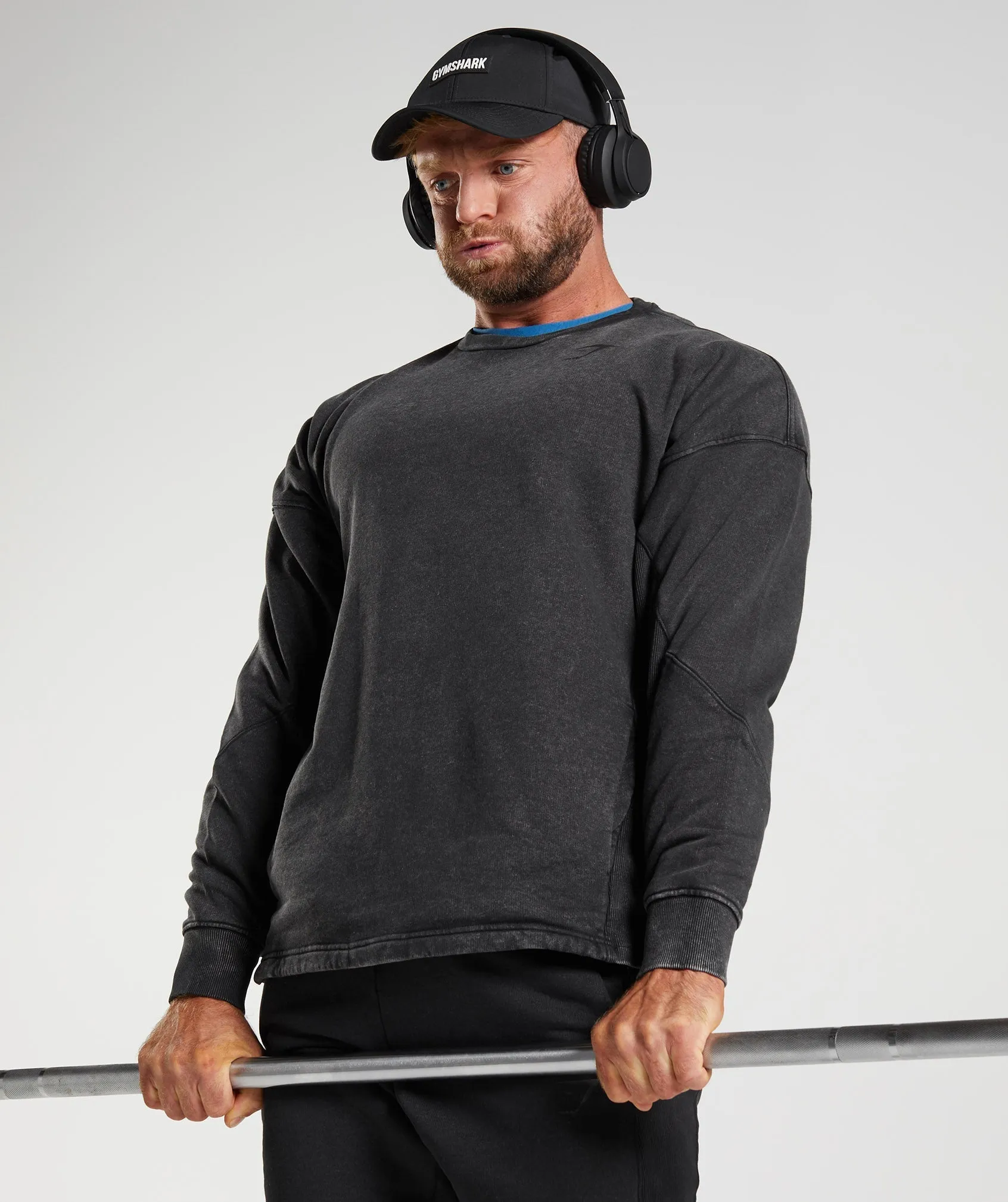 Gymshark Power Washed Crew - Black