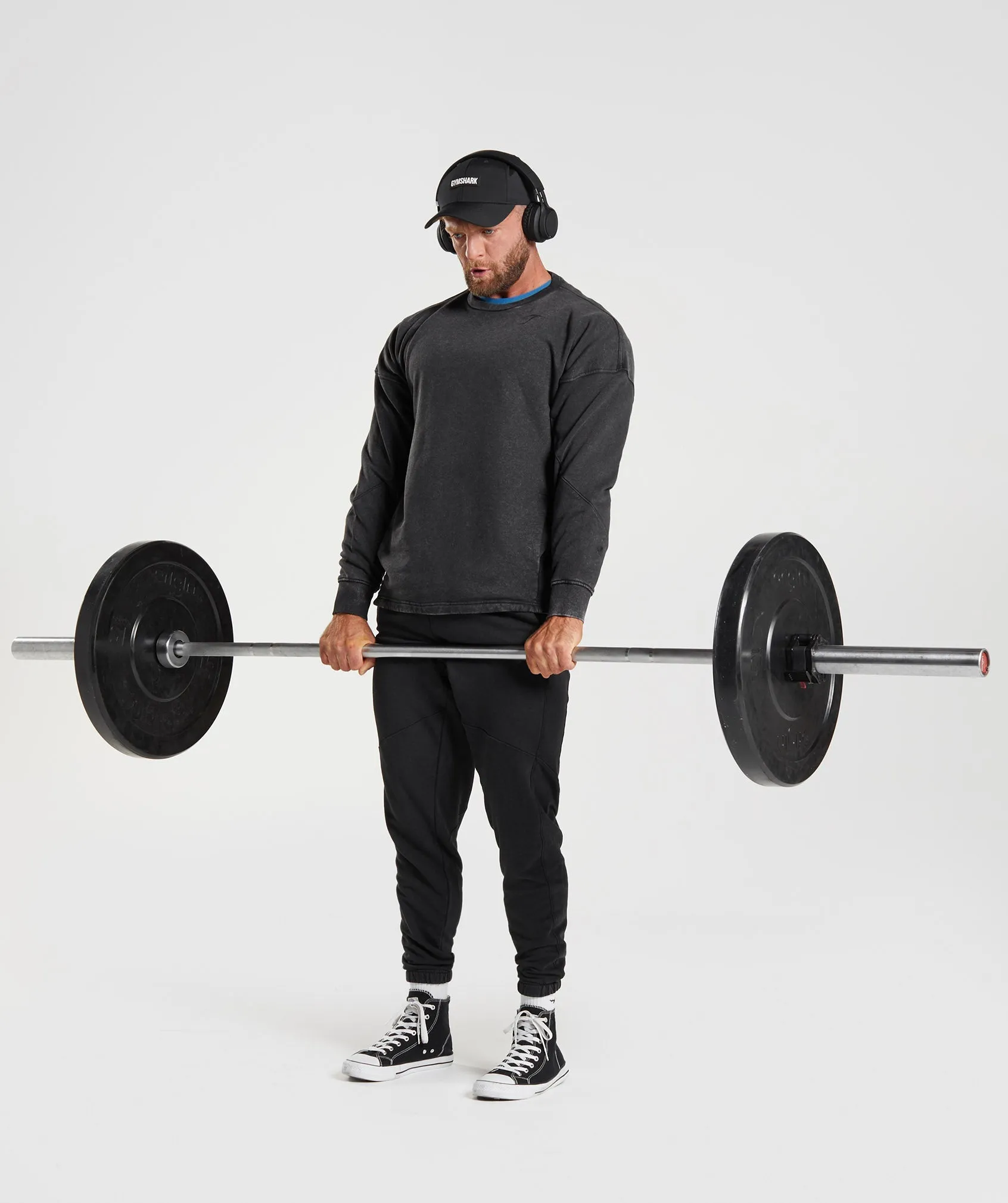 Gymshark Power Washed Crew - Black