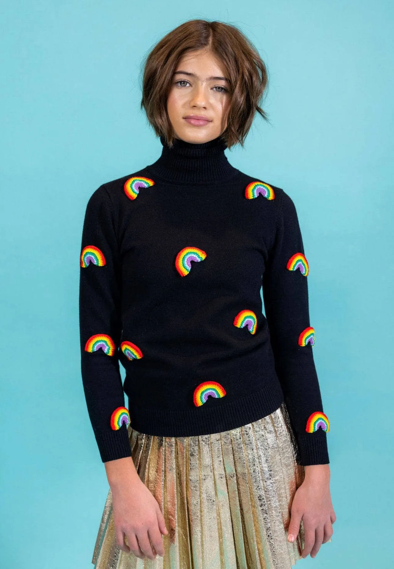 Happy Rainbow Turtleneck