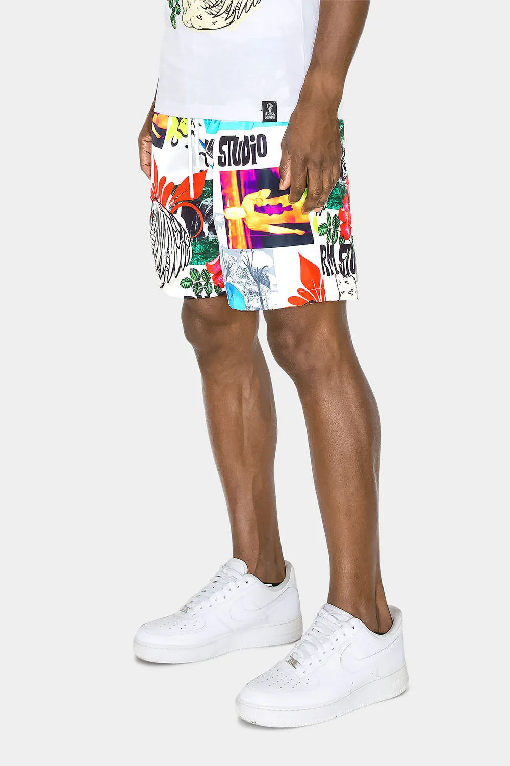 Hawaiian Graphic Active Shorts