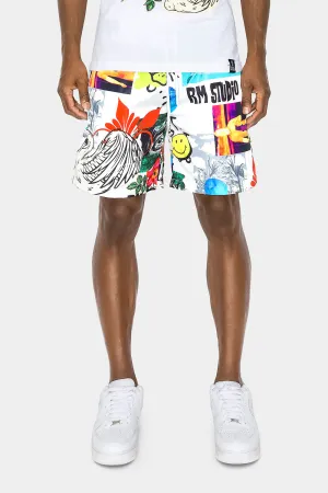 Hawaiian Graphic Active Shorts