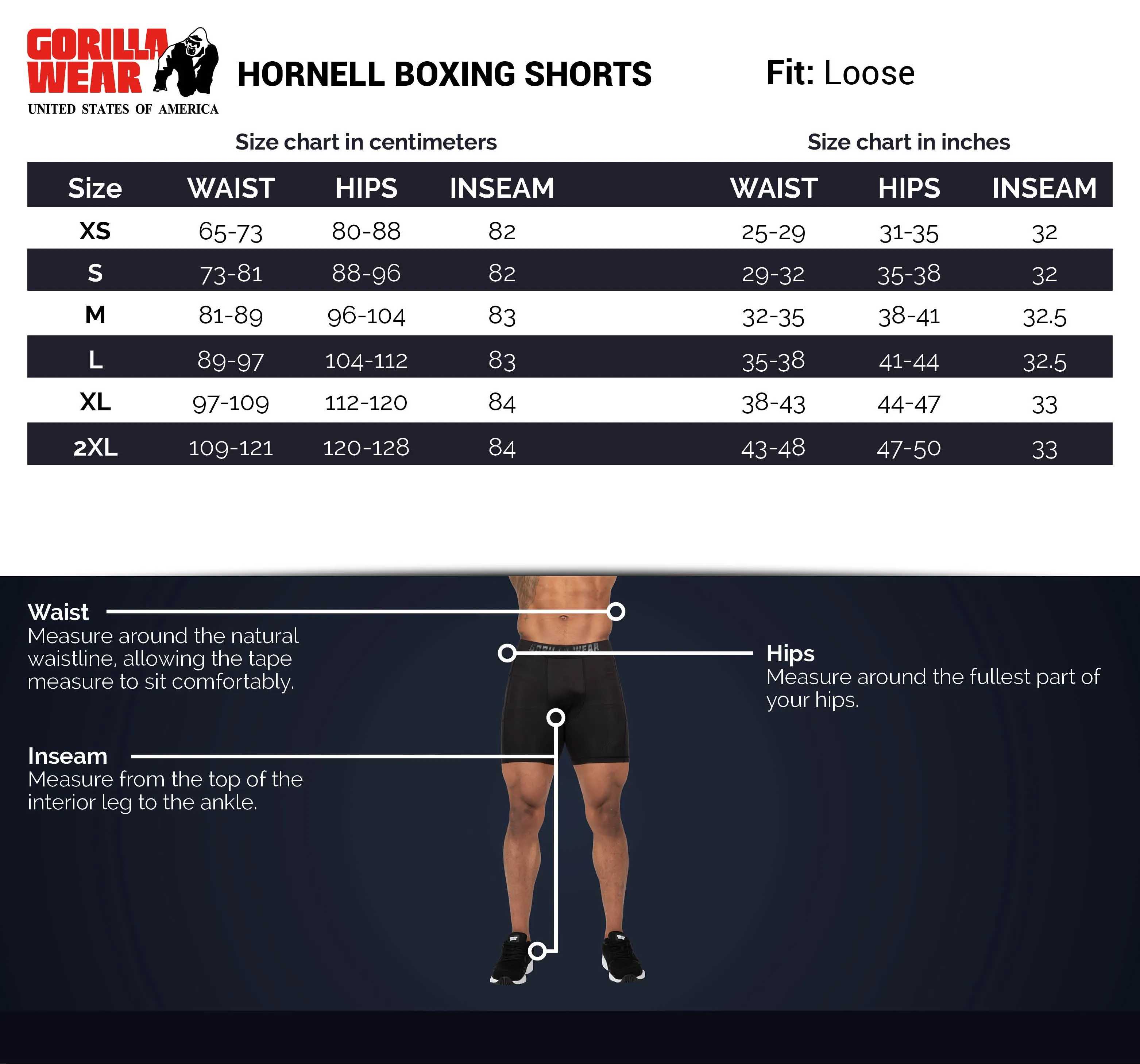 Hornell Boxing Shorts - Black/Gray - Unisex