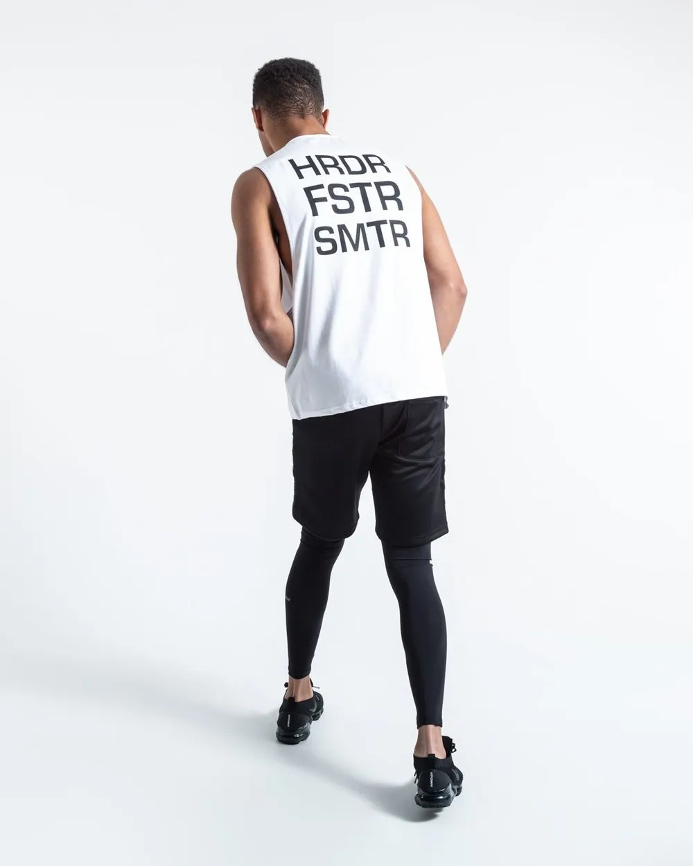 HRDR FSTR SMTR MUSCLE TANK - WHITE