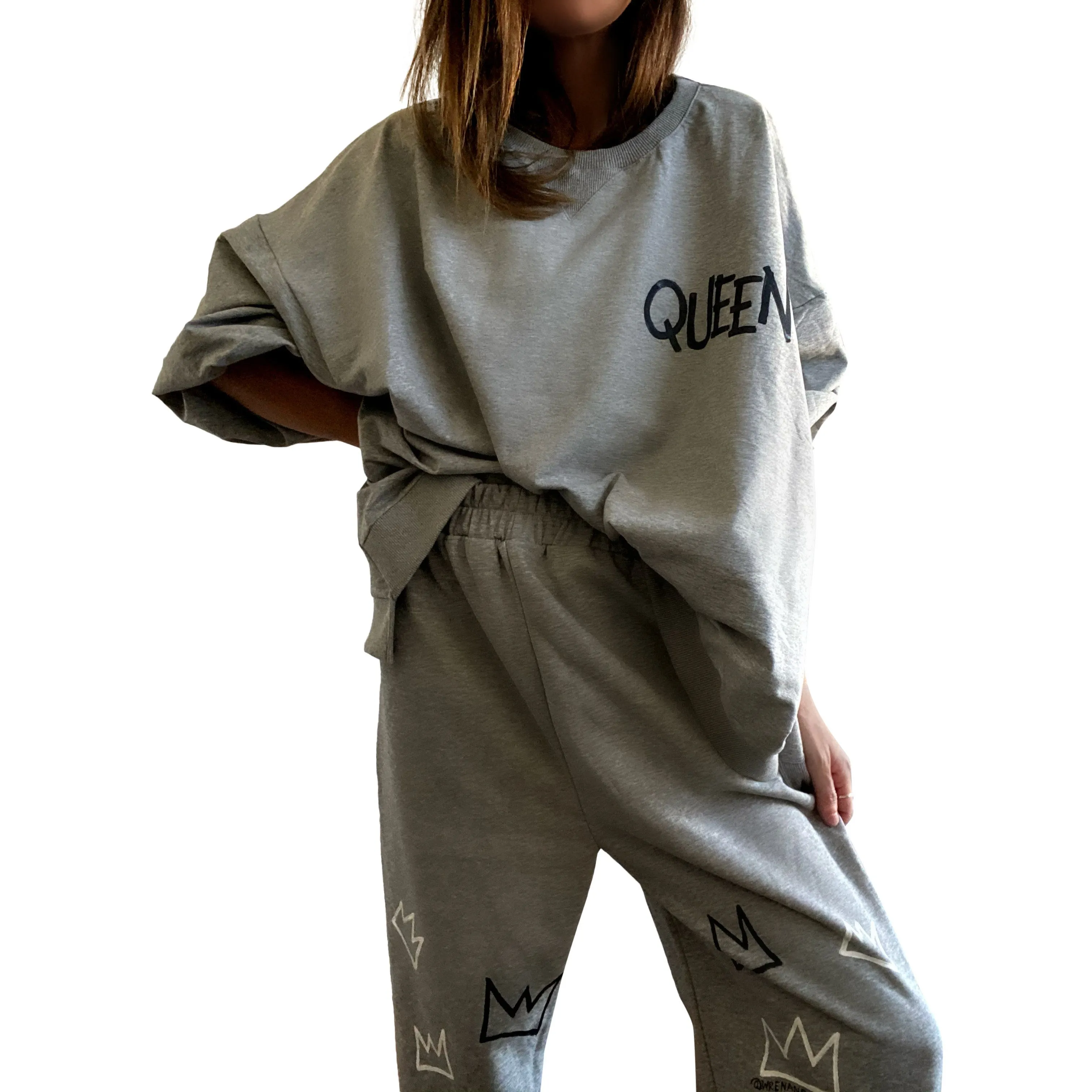 'IM ROYALTY' PAINTED LOUNGEWEAR SET