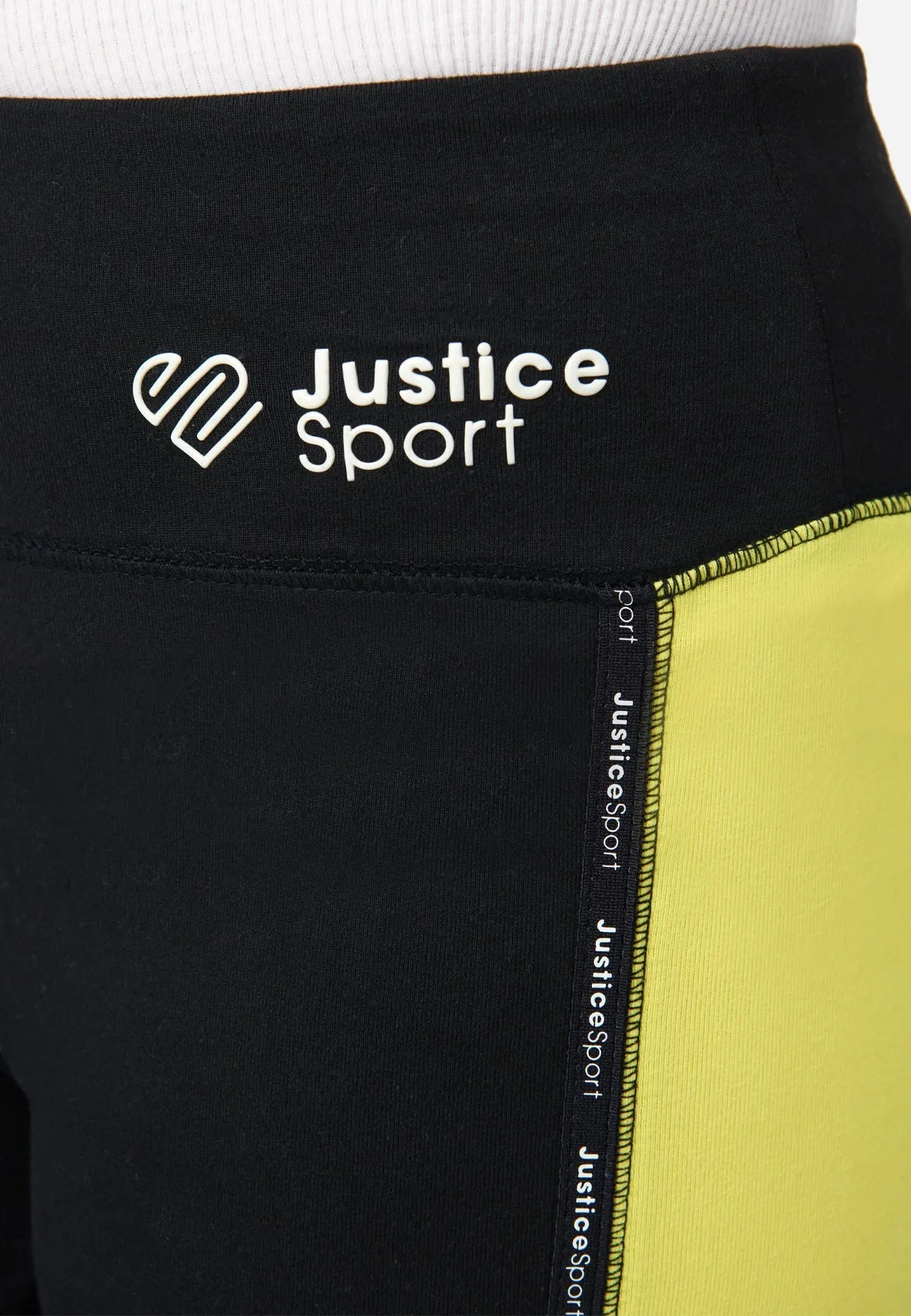 J Sport Black & Yellow Daisy Leggings