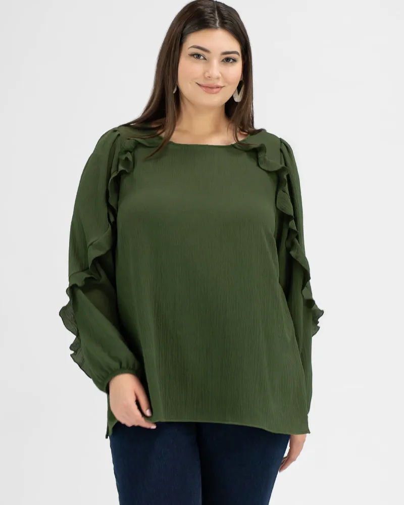 Jolie Flounce Sleeve Top - Final Sale!