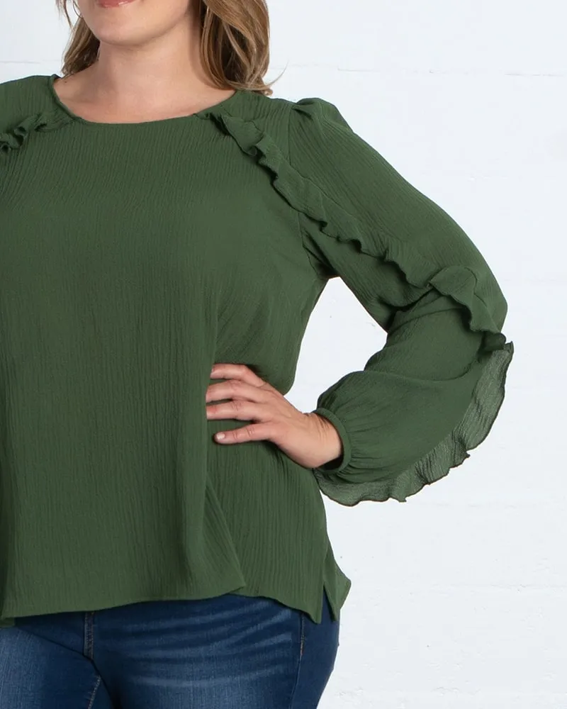 Jolie Flounce Sleeve Top - Final Sale!