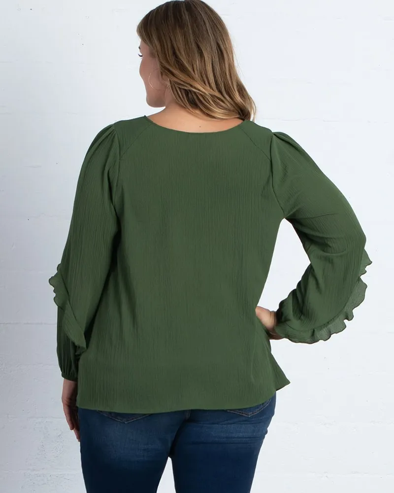 Jolie Flounce Sleeve Top - Final Sale!