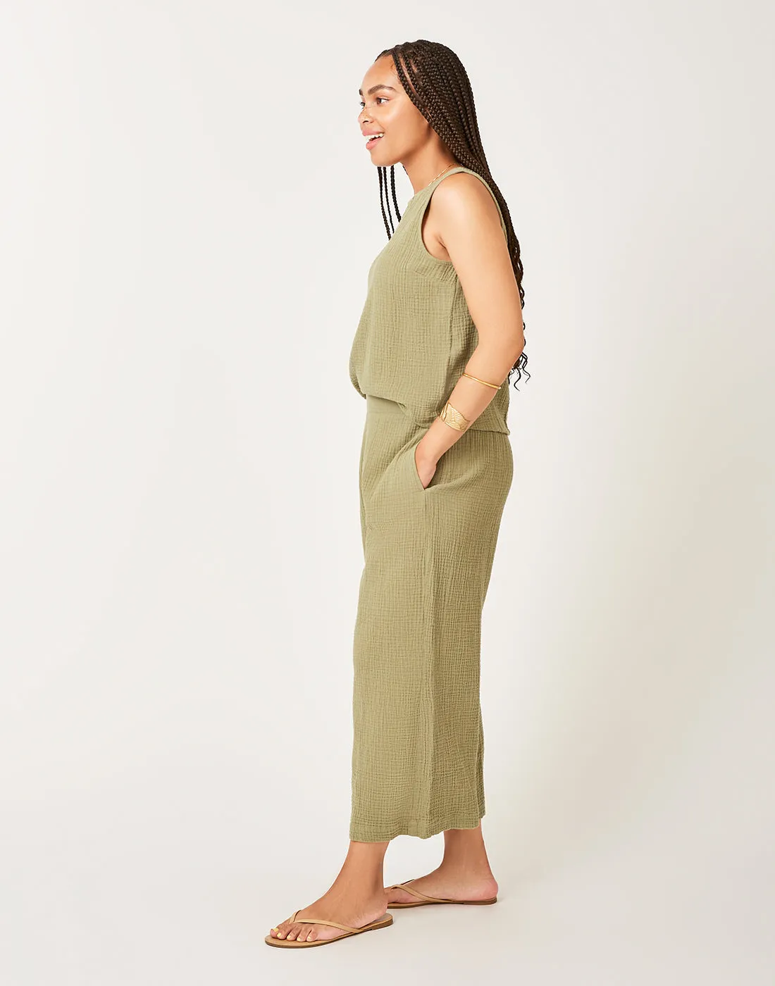 Kaia Pant: Olive - FINAL SALE