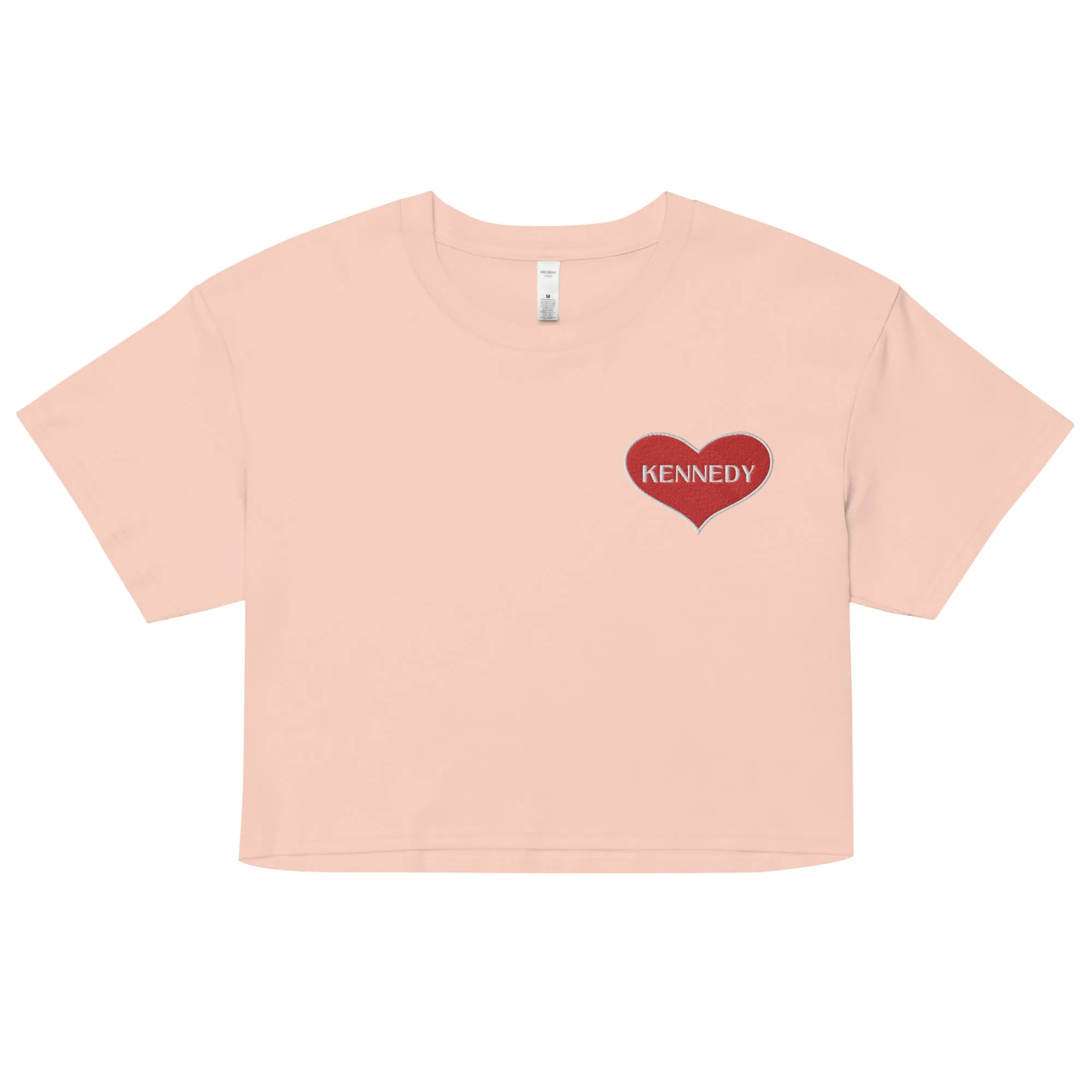 Kennedy Heart Embroidered Women’s Crop Top