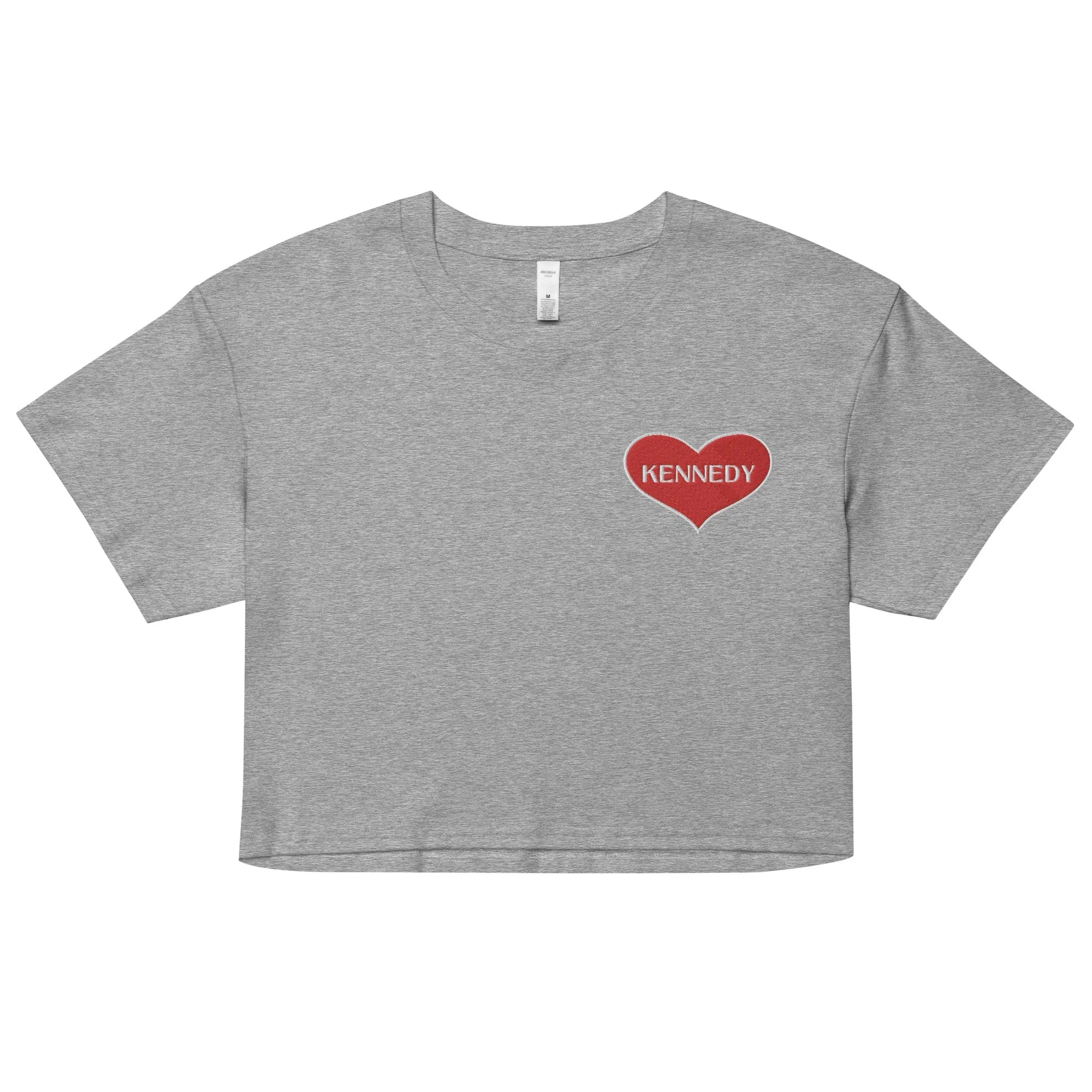 Kennedy Heart Embroidered Women’s Crop Top