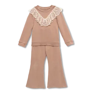 KHERA - GIRLS LOUNGEWEAR SET IN SAND