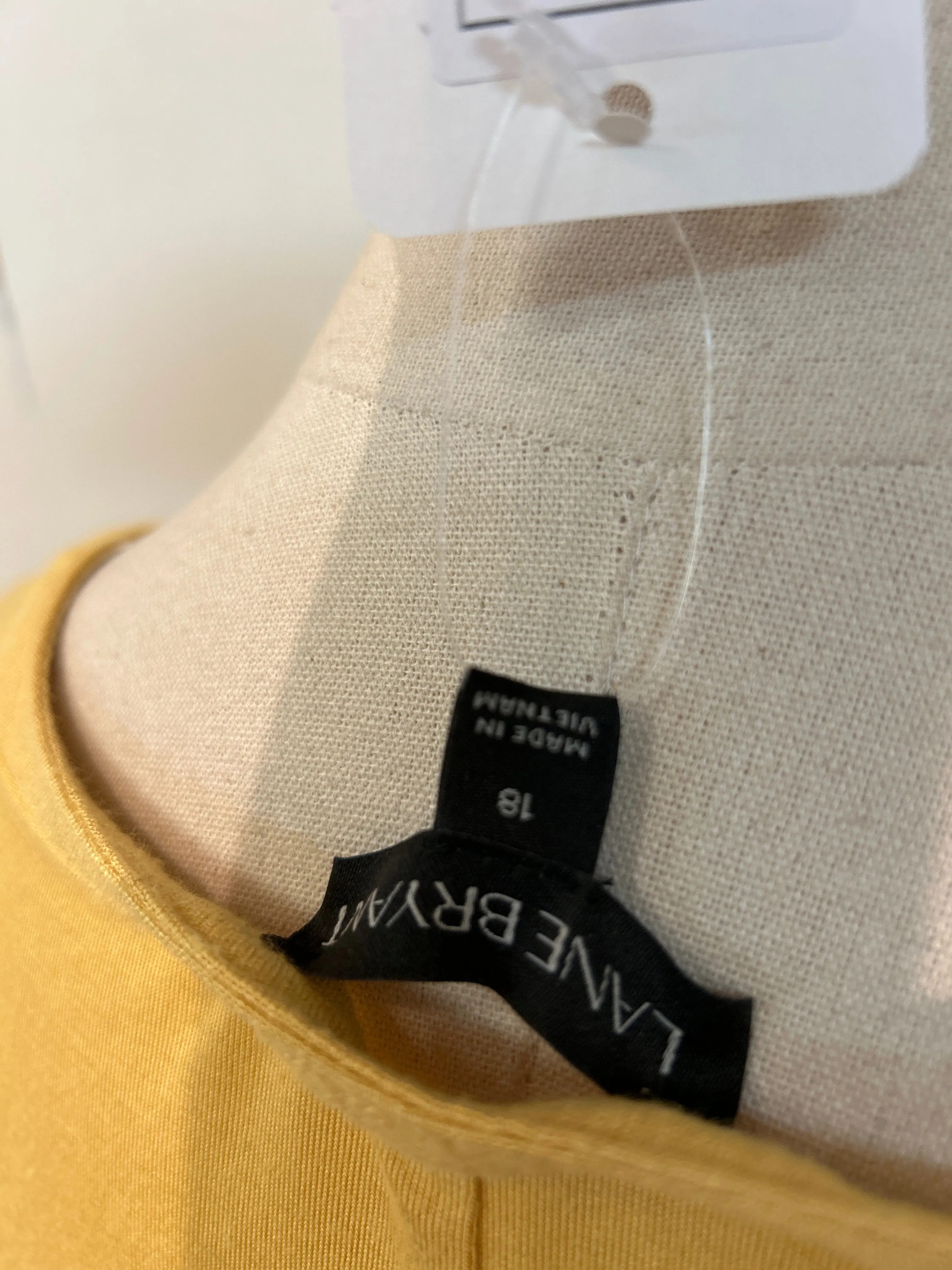 Lane Bryant Yellow Top, 18