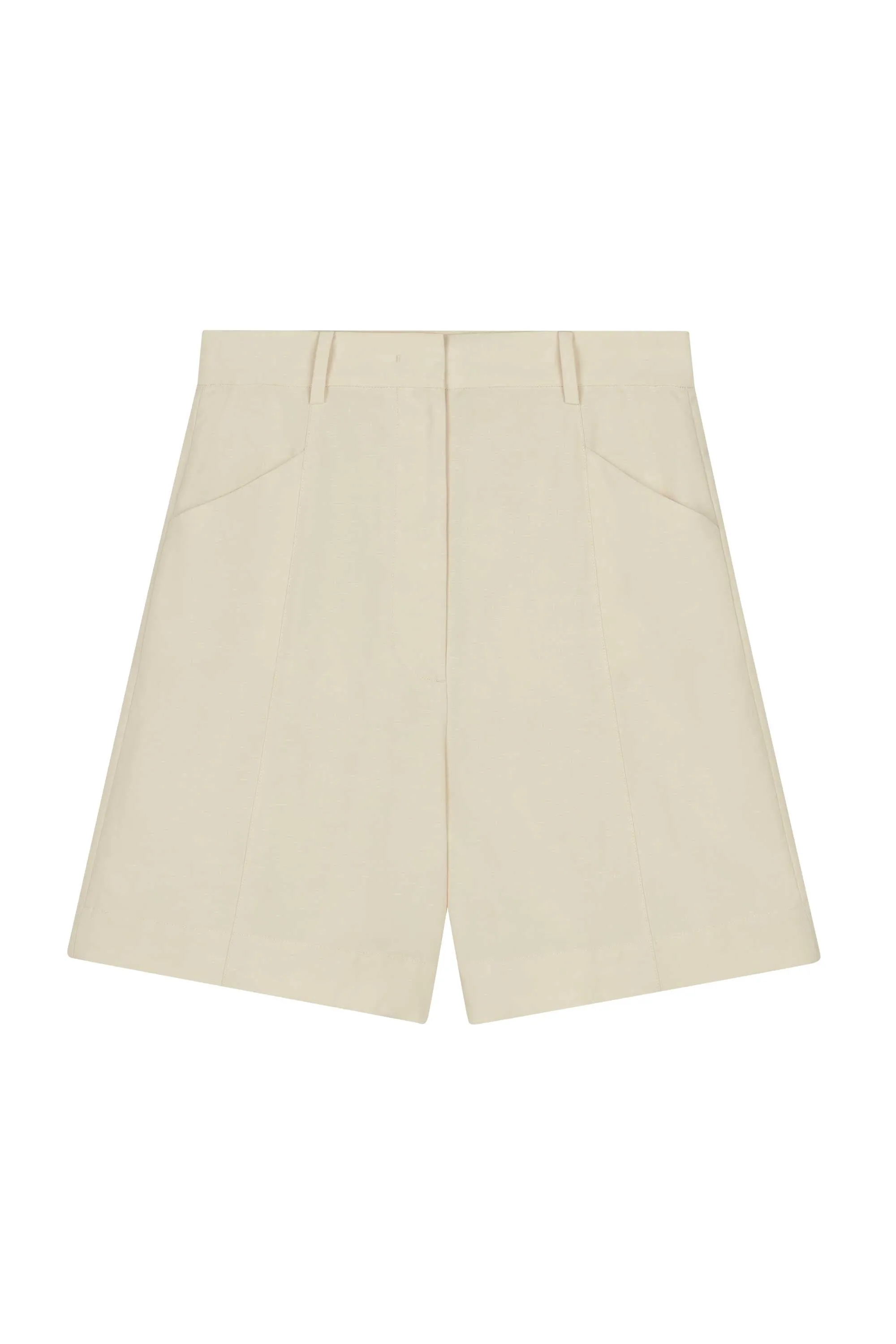 Linen-Blend Bermuda Shorts