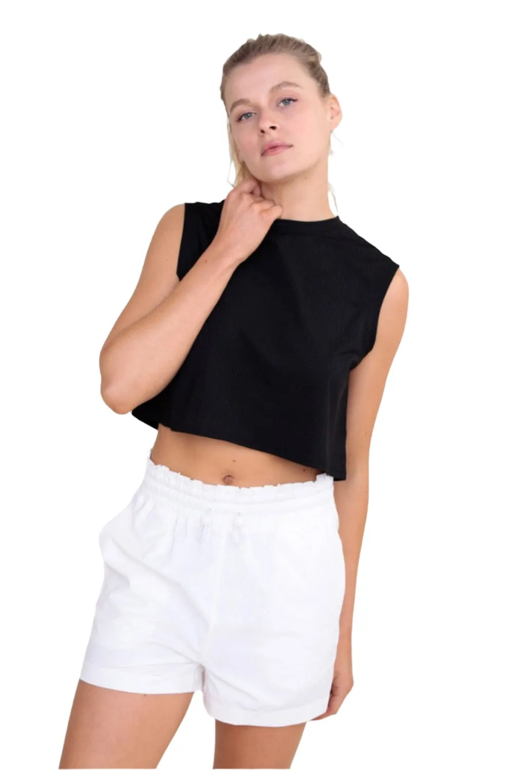 Mono B Ripstop Active Crop Top AT-B0423