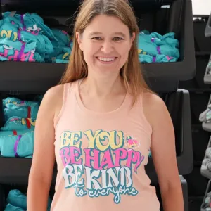 Peach TANK - Be You, Be Happy, Be Kind to Everyone