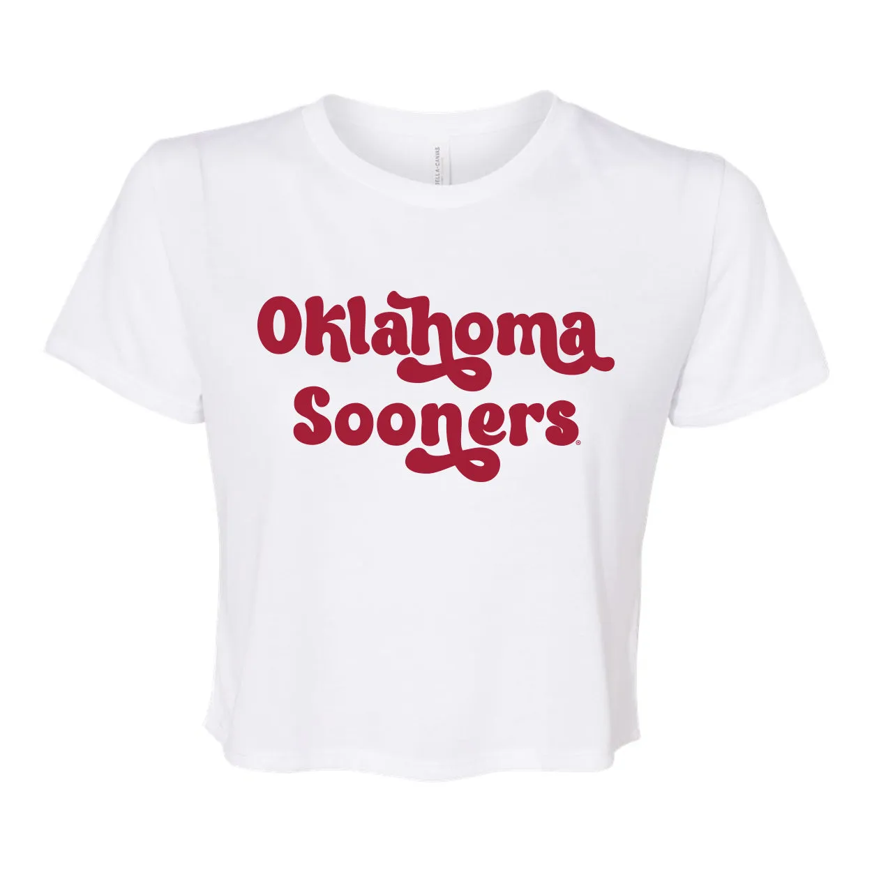 Pep Rally Crop Short Sleeve T-shirt in University of Oklahoma