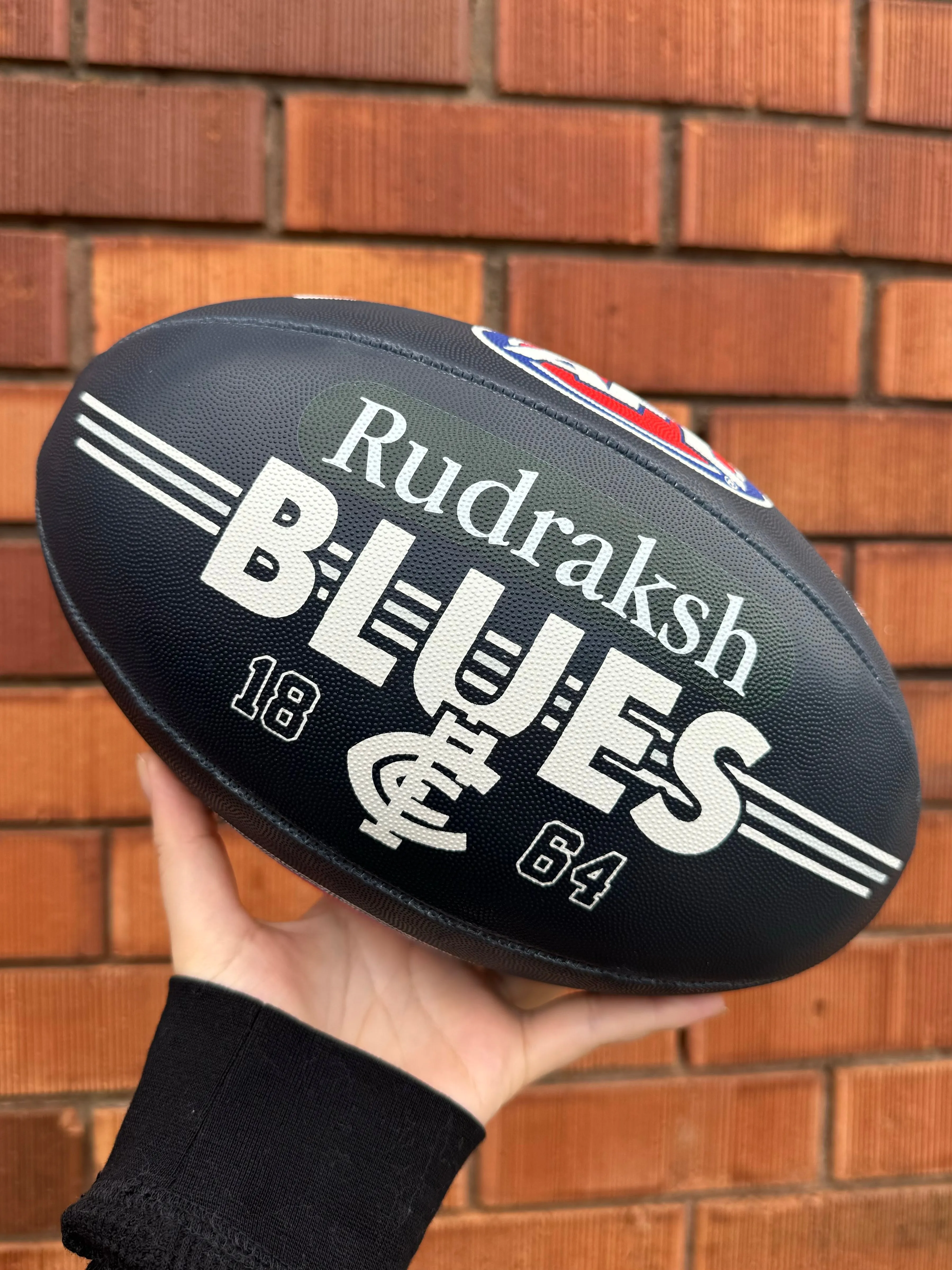 Personalised AFL Official Carlton FC Blues Club Football (Size 5)