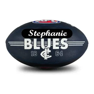 Personalised AFL Official Carlton FC Blues Club Football (Size 5)