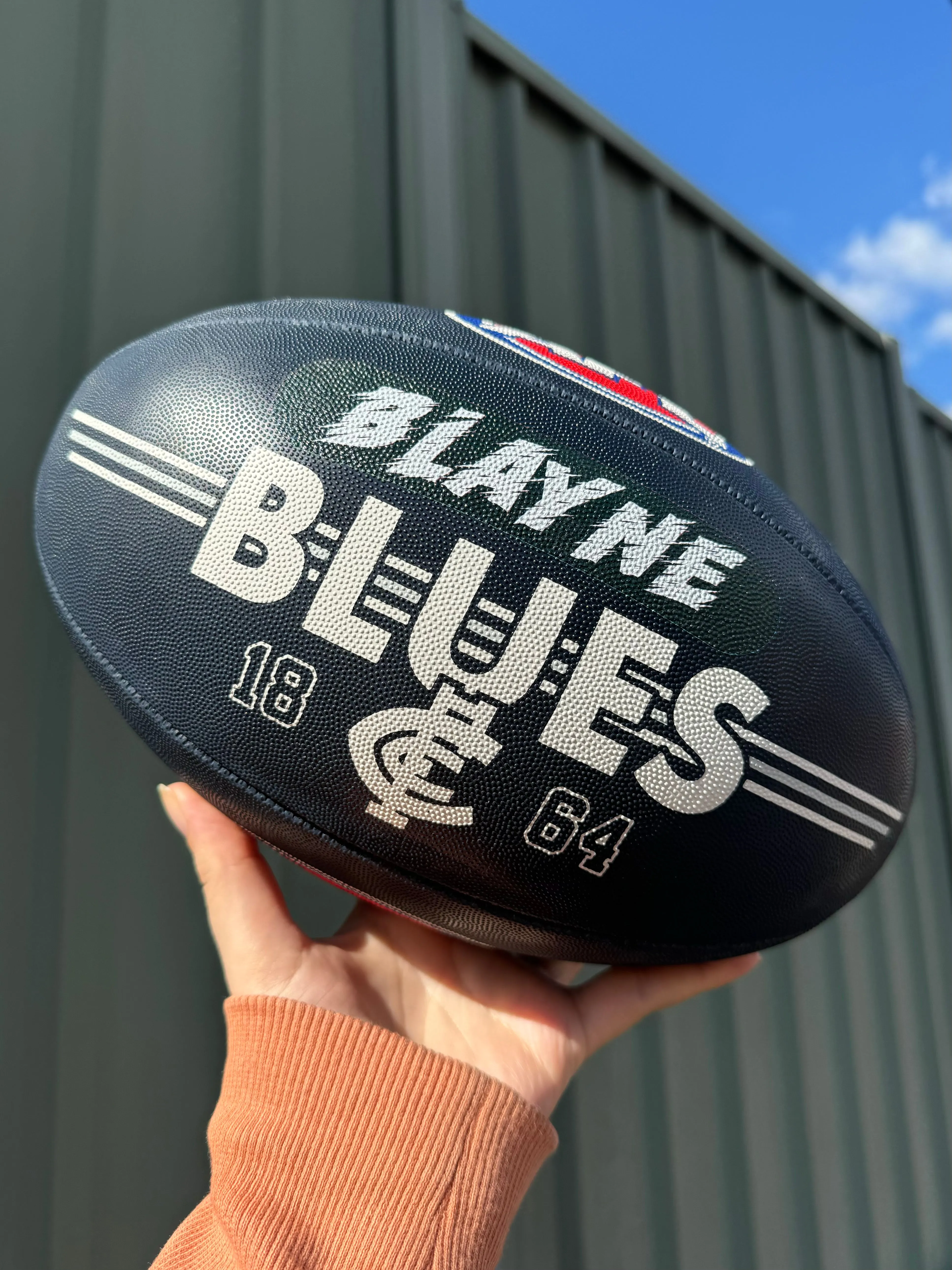 Personalised AFL Official Carlton FC Blues Club Football (Size 5)