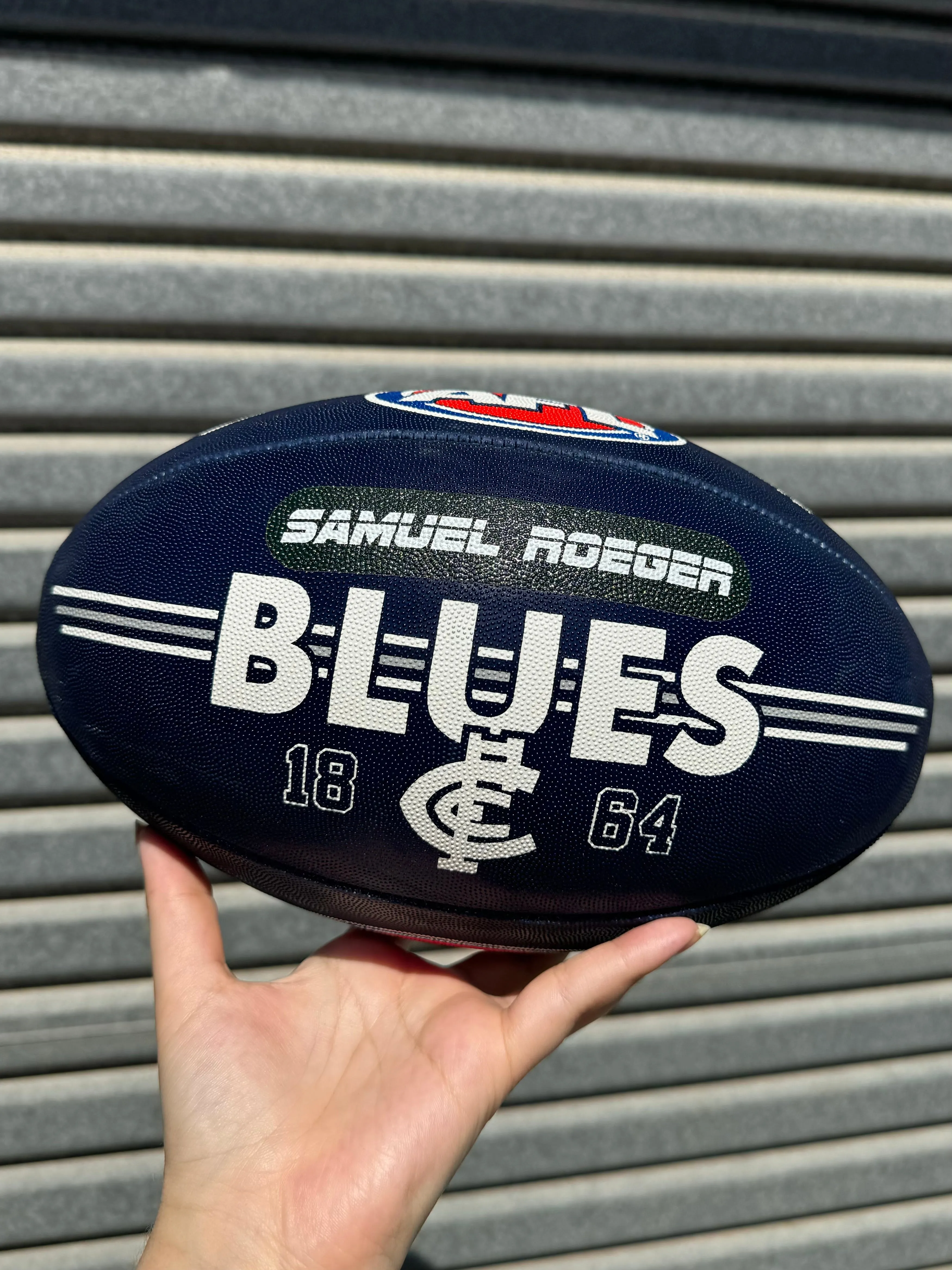 Personalised AFL Official Carlton FC Blues Club Football (Size 5)