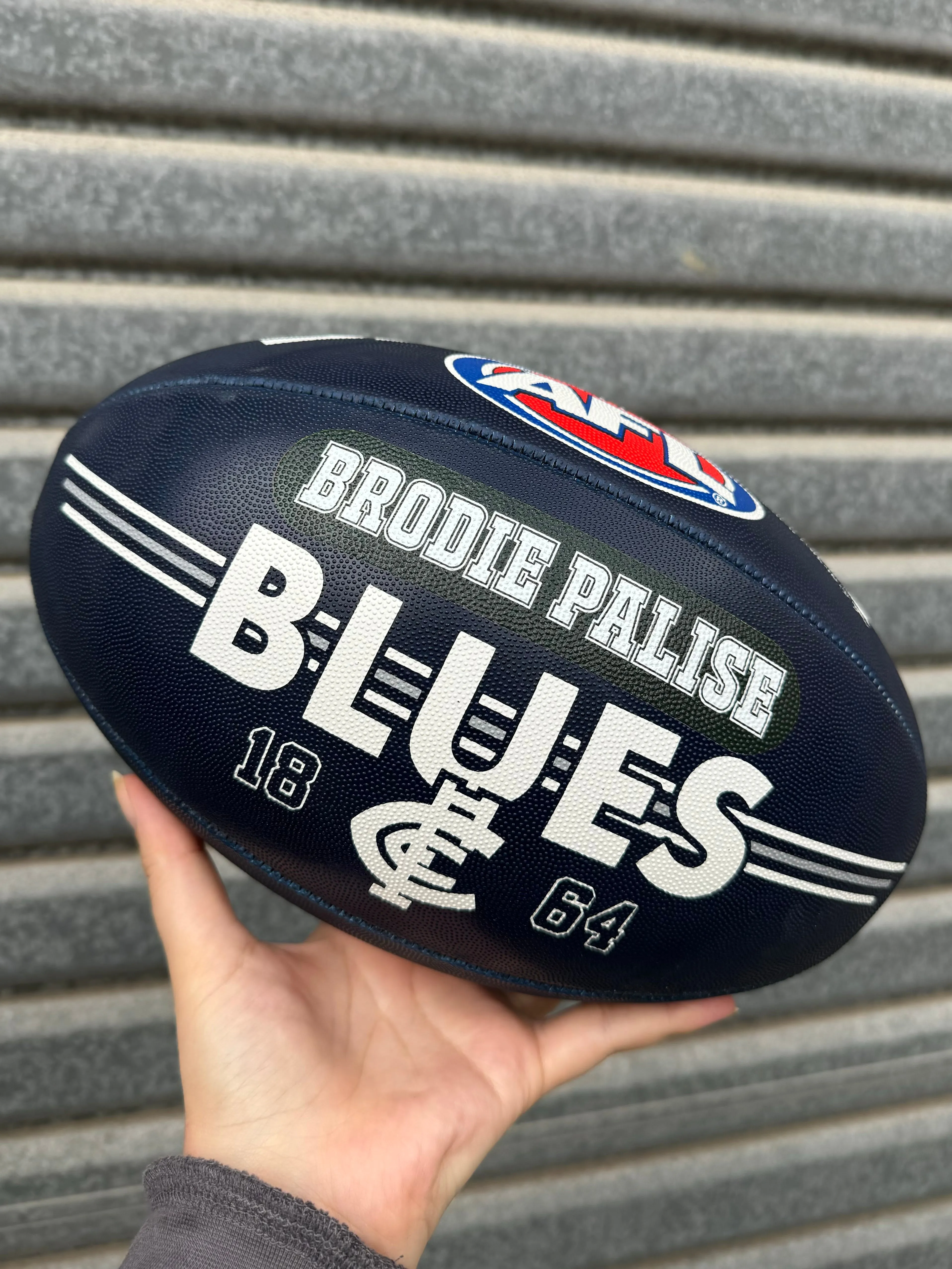 Personalised AFL Official Carlton FC Blues Club Football (Size 5)