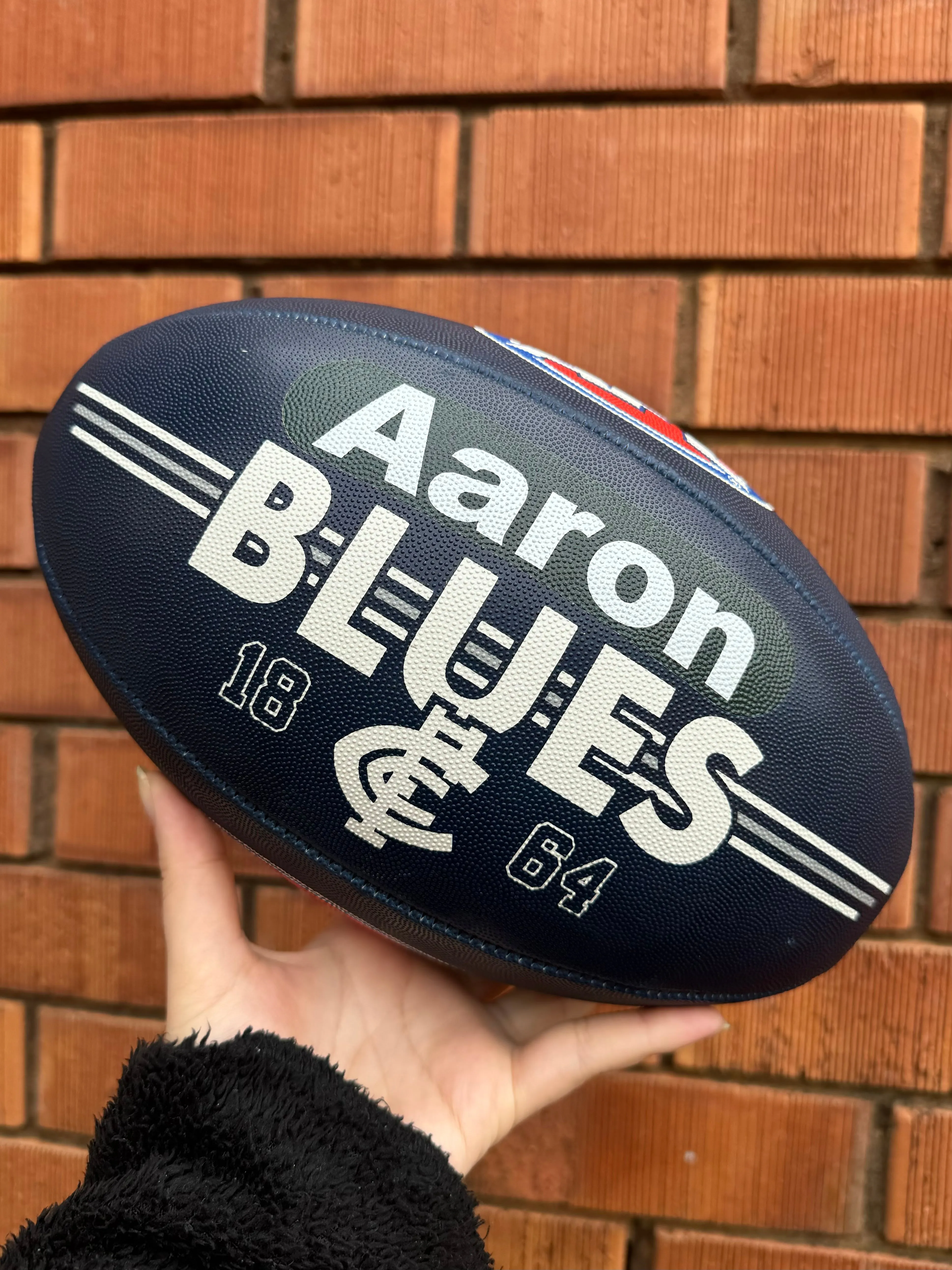 Personalised AFL Official Carlton FC Blues Club Football (Size 5)