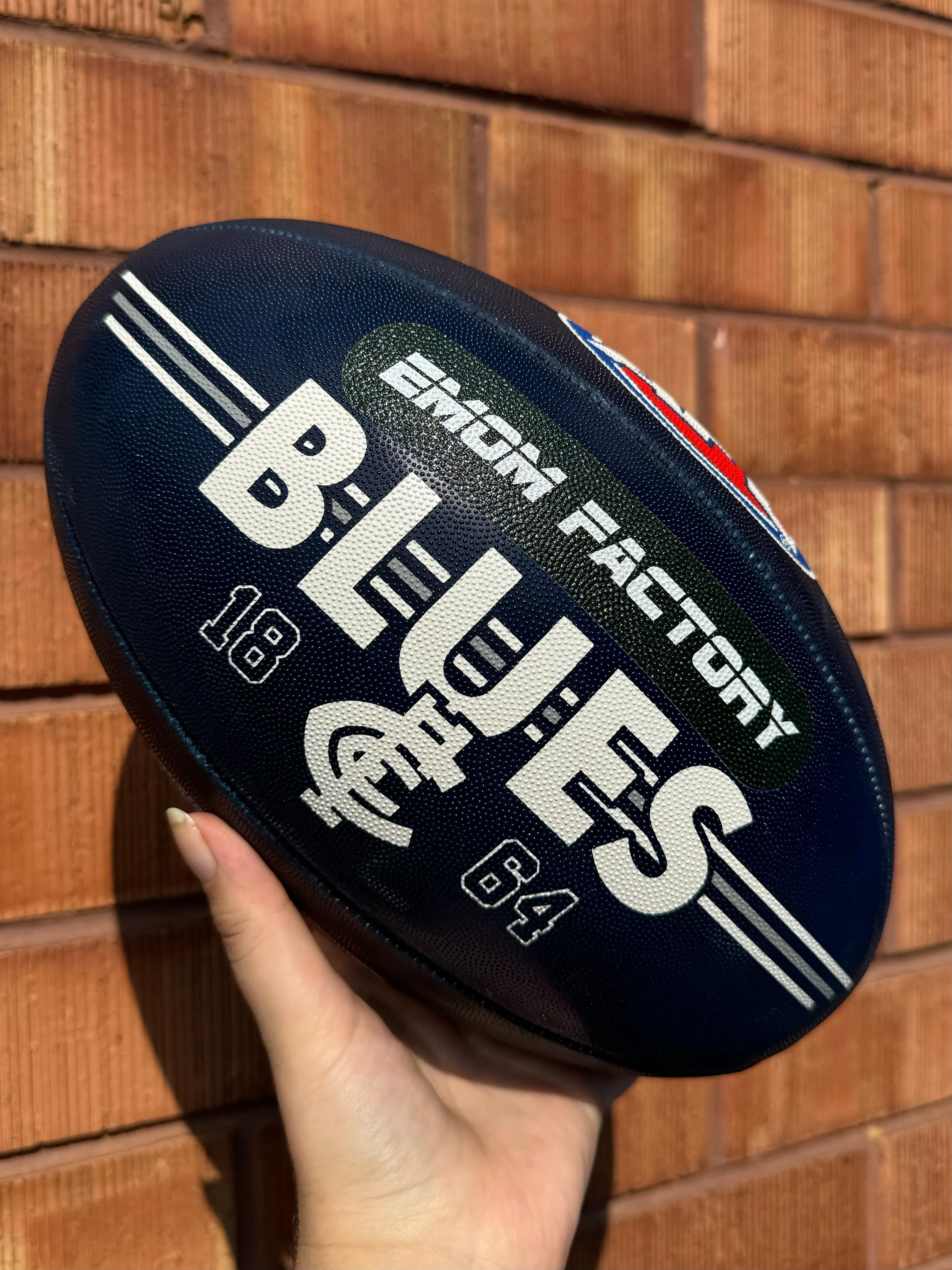 Personalised AFL Official Carlton FC Blues Club Football (Size 5)