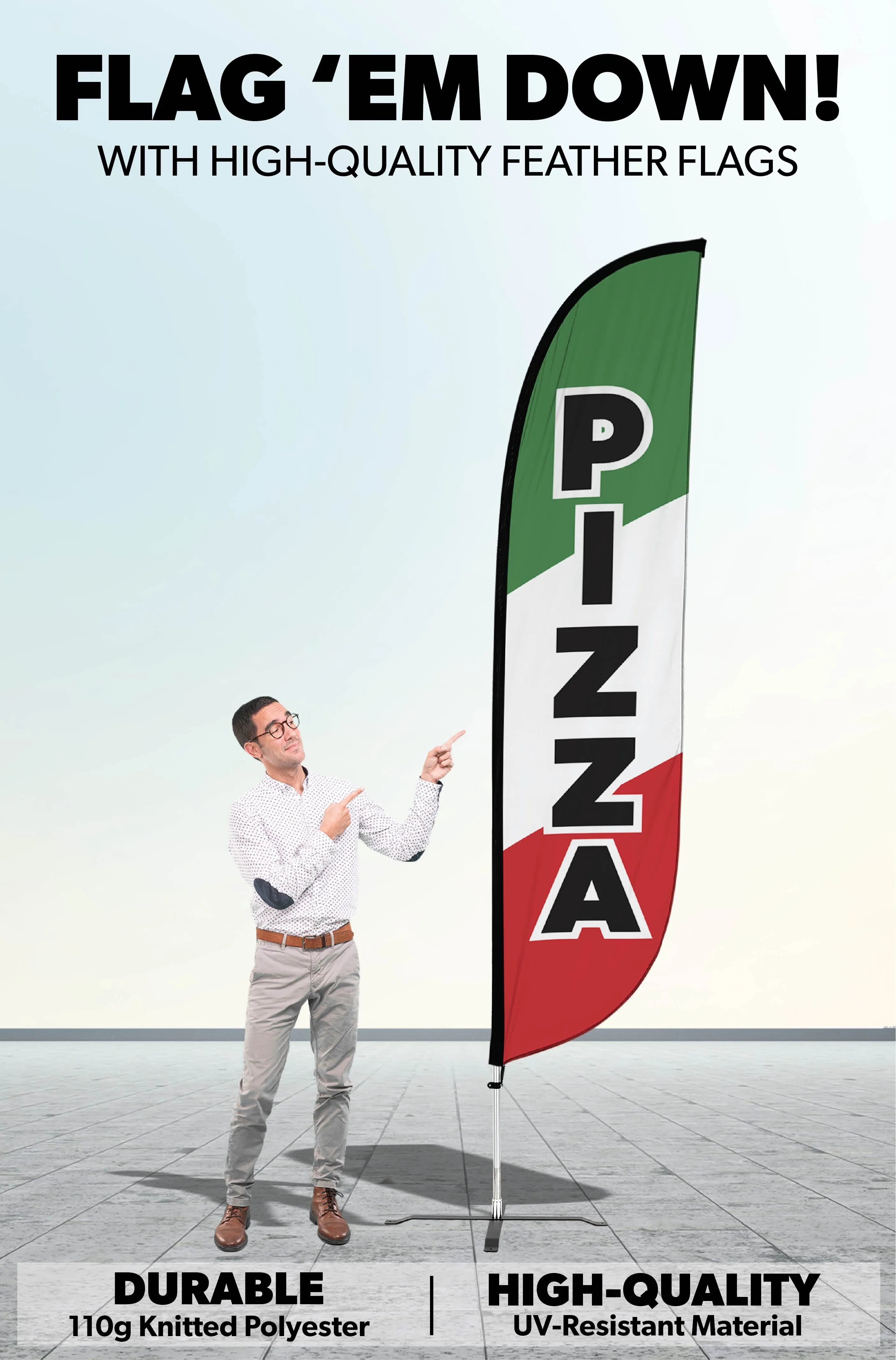 Pizza Feather Flag