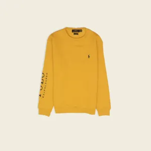 PL - Men 'Yellow' Round Neck Fleece Sweatshirt PL973