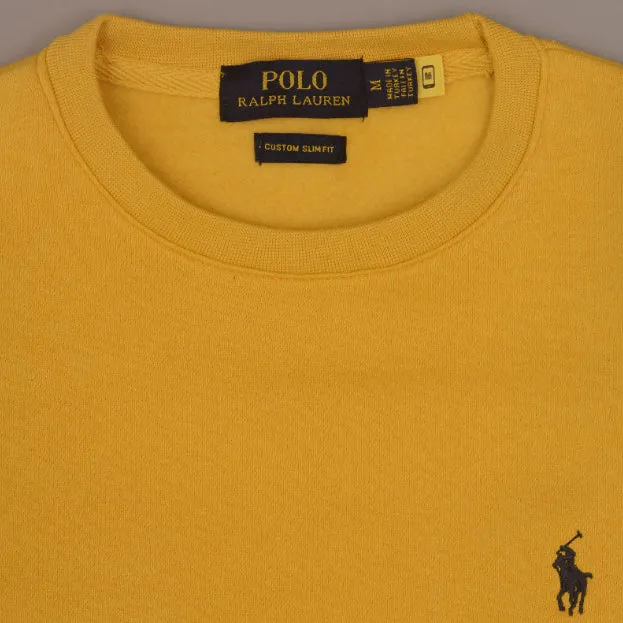 PL - Men 'Yellow' Round Neck Fleece Sweatshirt PL973