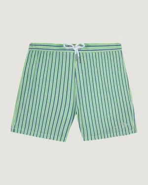 "Out Of Office" maillot seersucker swim shorts