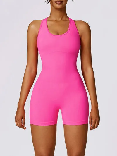 Racerback Cutout Active Romper