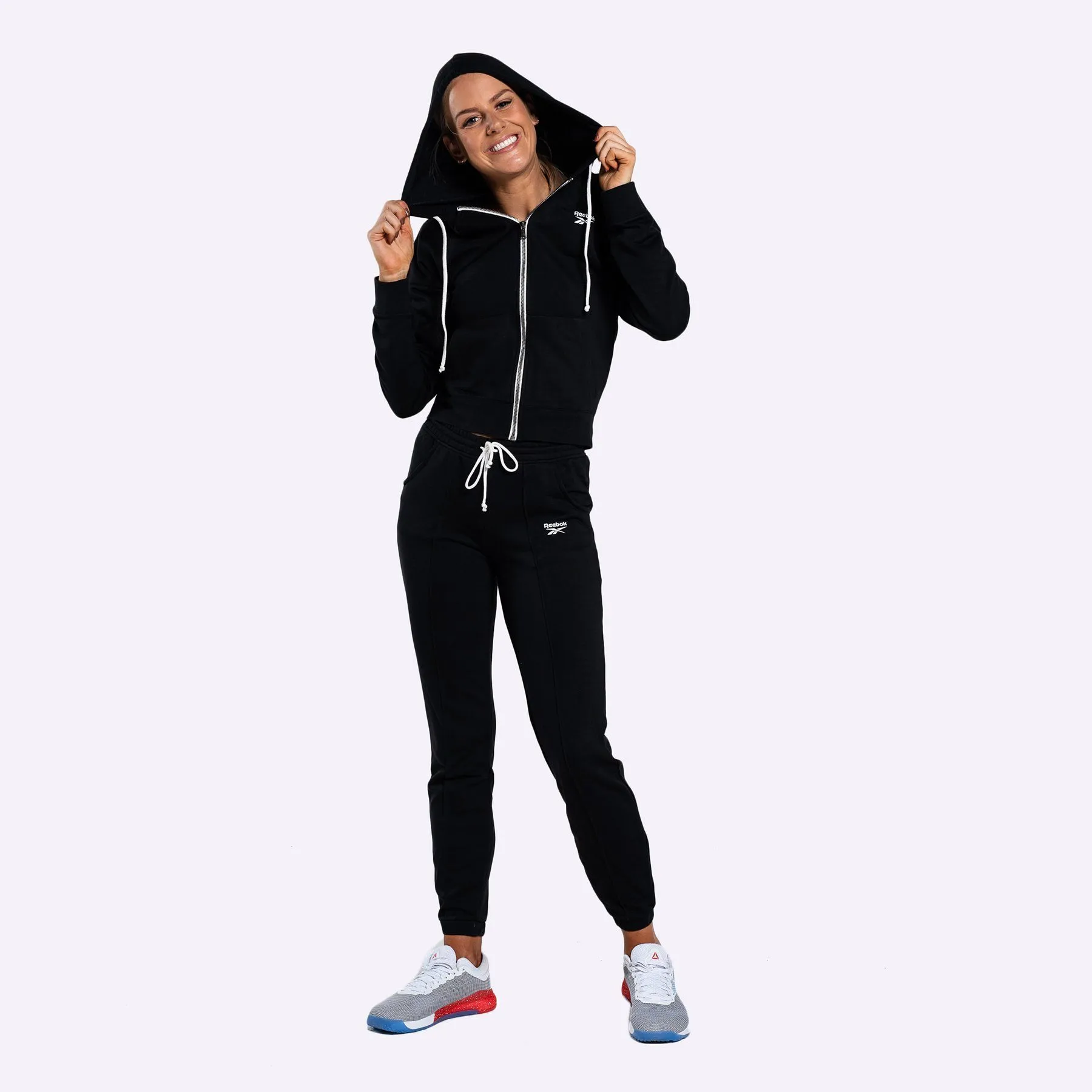 Reebok - Women's Training Essentials Full-Zip Hoodie - BLACK