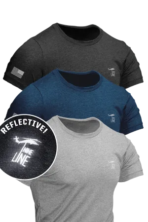 Reflective Dropline Logo - Athletic T-Shirt 3-Pack